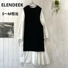 ENFOLD ニットレイヤード カットドレス/白✖︎黒 サイズ36 - メルカリ