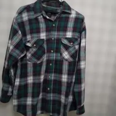 TransPosition チェック柄ネルシャツ Mサイズ オンブレチエック