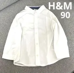 H&M ホワイト 長袖シャツ　90