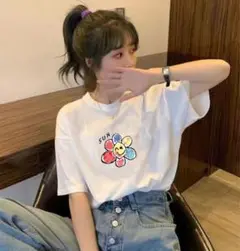 Tシャツ　半袖　プリント　レディース　キャラクターデザイン