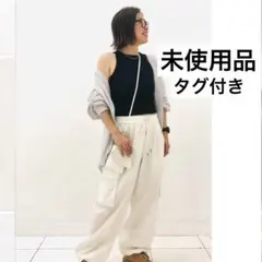 GU アメリカンスリーブタンクトップ　リブタンクトップ　ブラック　未使用品のサムネイル