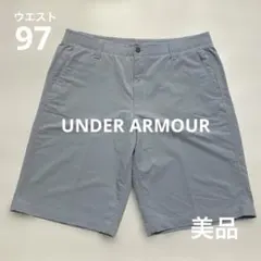 美品 アンダーアーマー メンズ ゴルフ ハーフパンツ グレー ウエスト97cm