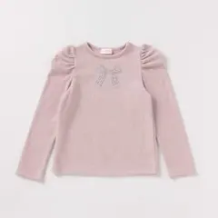 最終値下げ⭐︎新品⭐︎キラキラリボンパフ袖テレコTシャツ