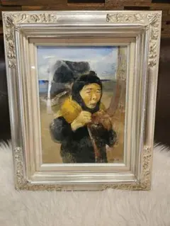 工藤和男 労働者図 油絵 F6号 日展評議員 傑作 額装付き 油彩画 - メルカリ