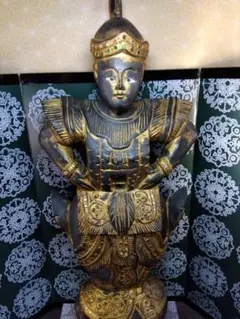 タイ仏像 テパノム像 青銅製 金彩 跪座 約30cm タイ仏像 テパノム像 青銅製 金彩 跪座 約30cm - メルカリ