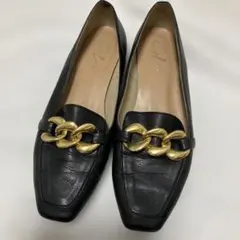 JELLY BEANS 黒 ゴールドチェーン シューズ　26.5㎝