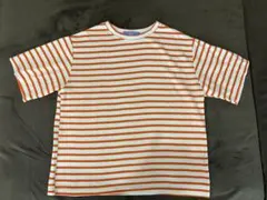 wee9s ボーダーTシャツ オレンジ×ホワイトのサムネイル
