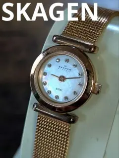 電池交換済み SKAGEN スカーゲン 腕時計 ゴールド 北欧デザインのサムネイル