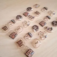 【未使用】デコパーツ くま 24こセット 2409