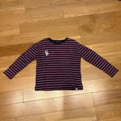 GAP KIDS 長袖カットソー ボーダー 恐竜ワッペン