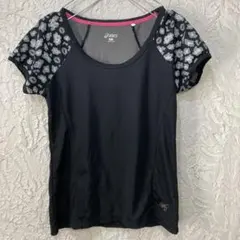 A25asics アシックス 半袖Tシャツ ブラック サイズS