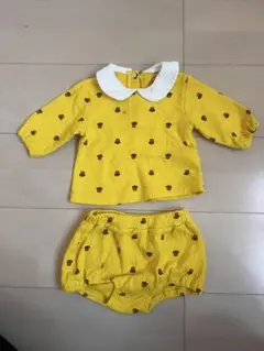 ミッフィー イエロー花柄トップスとショートパンツセット