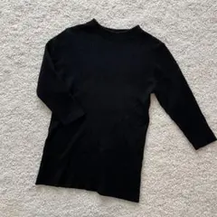 スピックアンドスパン ウール 5分袖 6分袖 ニット F 黒 ブラック