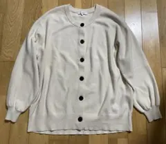 メルティニット　カーディガン　グローバルワーク　アイボリー　Lサイズ