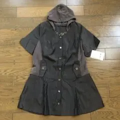 新品タグ付き 百貨店購入品 形状記憶 フード取外し可 レオパード柄ジャケット L