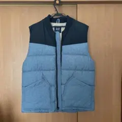 【12/31まで】GAP ダウンベスト　ネイビー　メンズ　ノンスリーブ　Mサイズ