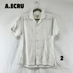 ABAHOUSE A.ECRU 半袖シャツ 2サイズ 男性のサムネイル