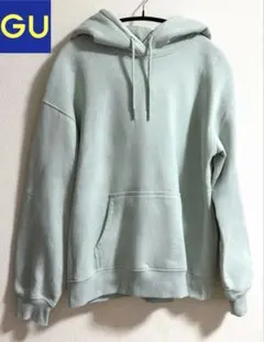 GU パーカー メンズ Lサイズ ミントグリーン フード付き 裏起毛 スウェット