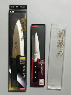 未使用】関孫六 包丁2本セット 銀寿本鋼 出刃 165 &三徳 165 - メルカリ