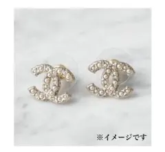 シャネル　CC　ロゴ　パール　ピアス　片耳のみ