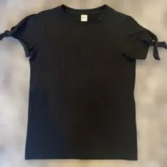 ◉ロンハーマン袖リボン付き ブラック 半袖Tシャツ　XSのサムネイル