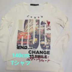 グラフィックTシャツ 140cm ホワイト