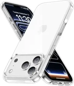 iPhone17 Proケース クリア透明 耐衝撃 ワイヤレス充電6.3インチ