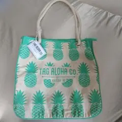 パイナップル柄トートバッグ サイズ：