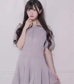 pium♡ダブルラインティアードジャージワンピース - メルカリ