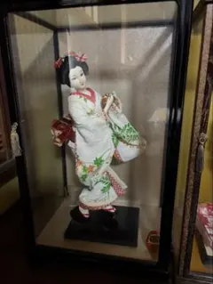 日本人形 ガラスケース入り 都しげ作 和人形 市松人形 伝統工芸 置物