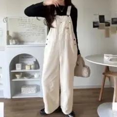 【ジャバ】オーバーオール サロペット 綿100% ベージュ S 新品未使用