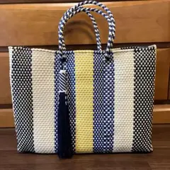 【即購入可】 メルカドバッグ　メキシコ　オアハカ産　Lサイズ　チャーム付き