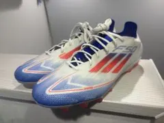 adidas F50 紐なしサッカーシューズ ホワイト/レッド/ブルー 27.0