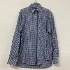 727 J.PRESS ギンガムチェック ボタンダウン長袖シャツ M
