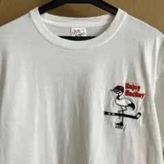 アイスホッケー 刺繍プリント Tシャツ CROSS & STITCH サイズM
