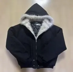 yolo 黒 フード付きファージャケット　Mサイズ