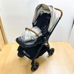 清掃済み レインカバー付き nuna triv 両対面式ベビーカー ブラック