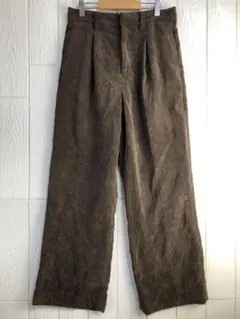 LOWRYS FARM ブラウン コーデュロイパンツ ウエストゴム72cm L