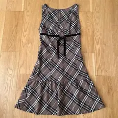 専用✨極美品✨BURBERRY BLUE LABEL　ノースリーブ　 ワンピース BURBERRY BLUE LABEL チェック柄ノースリーブワンピース 38