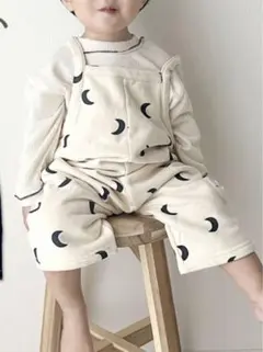 Marine Blue 北欧風 ベビーサロペット 90