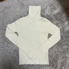 TiNA:JOJUN タートルネック リブニット ホワイト