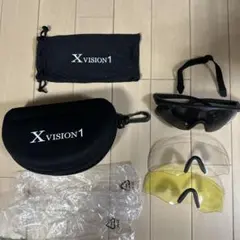 実弾射撃使用！X VISION 1アイウェア3レンズサングラス アイセフティ