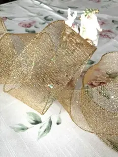 レースリボン ゴールド