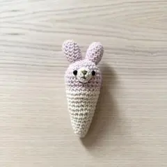 ハンドメイド ラトル うさぎ アイスクリーム あみぐるみ ガラガラ