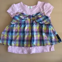 ニットプランナー　チェック柄シャツ 90