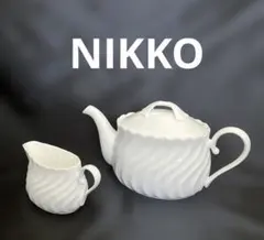 NIKKO ホワイトエレガンス　ティーポット　クリーマー　2個セット