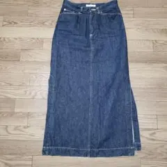 NICOLE CLUB ダークブルー タイトスカート スリット入りのサムネイル