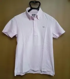 Lacoste 薄いピンク ボタンダウンポロシャツ