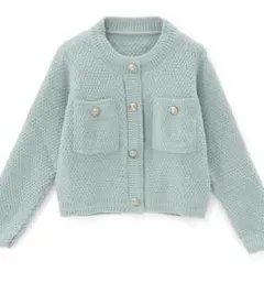 GRL ゴールドボタンショート丈ニットカーディガン