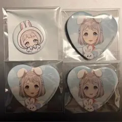 学マス 葛城リーリヤ ハート缶バッジ GIGO ポップアップ